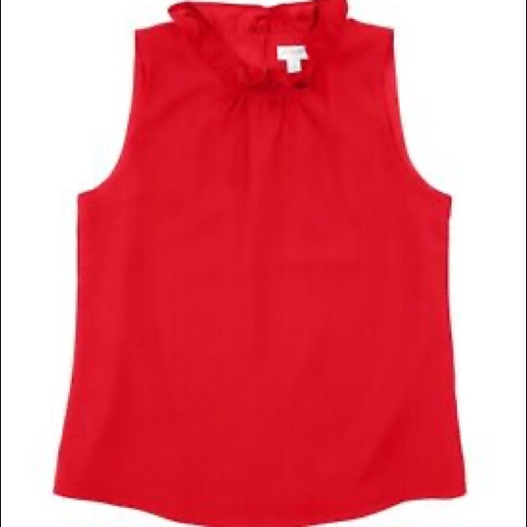 J. Crew ruffle neck blouse (color: bright cerise) - Picture 2 of 4